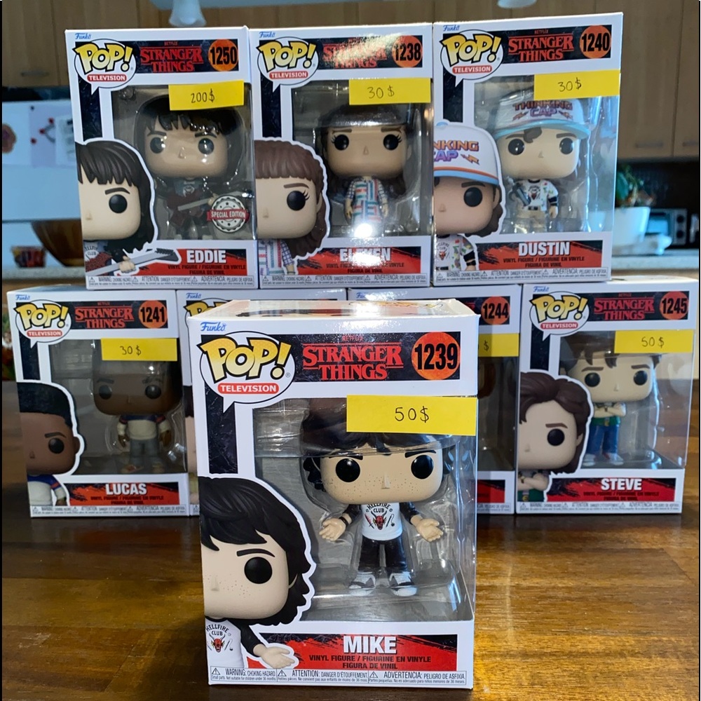 All collection S4 Stranger Things Funko Pop+Eddie Special Edition -Without Max - Picture 3 of 9